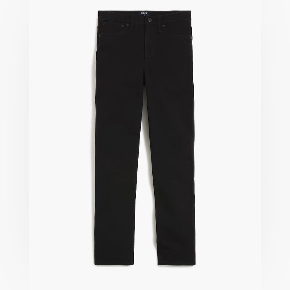 J. Crew Essential Straight Jean in All-Day Stretch - Black
